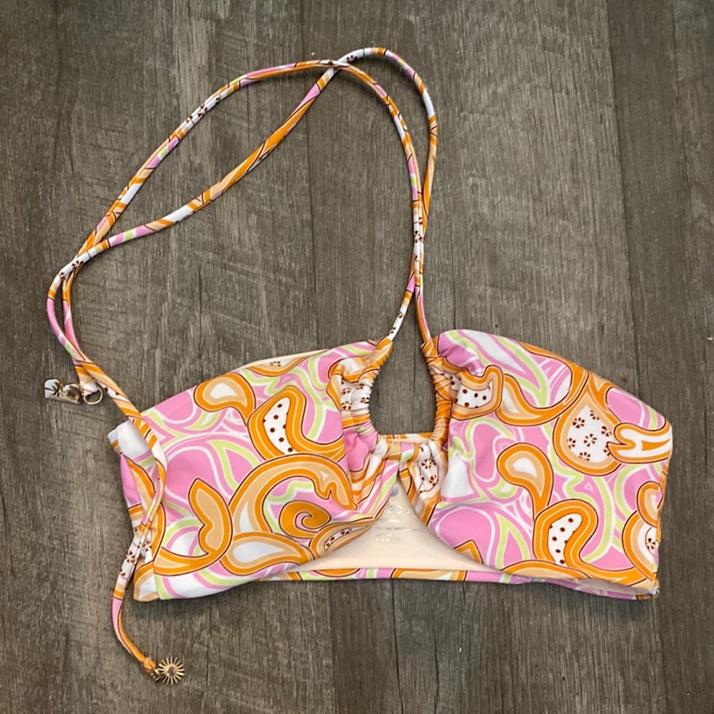 tiedye floral bikini top